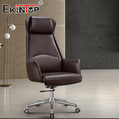 Modern Style High-Back Leather Office Chair Design Ergonomic Drafting Chair