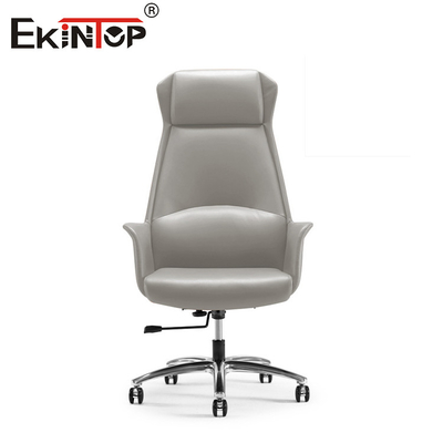 Comfortable Brown Leather Office Chair Classic Style Furniture Ergonomic Drafting Chair