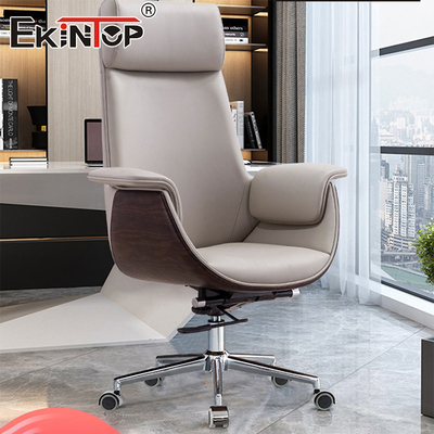Modern Style High-Back White Leather Office Chair Home Office Desk Chair