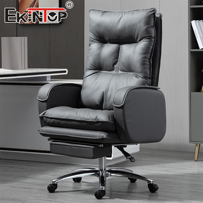 Adjustable Height Comfortable Leather Office Chair Headrest Home Office Desk Chair