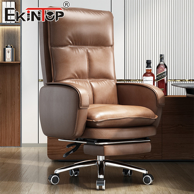 Adjustable Height Comfortable Leather Office Chair Headrest Home Office Desk Chair