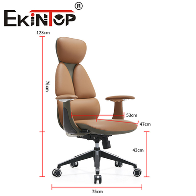 Office Furniture Leader PU Manager Chair Swivel Ergonomic Office Chair Leather Club Chairs