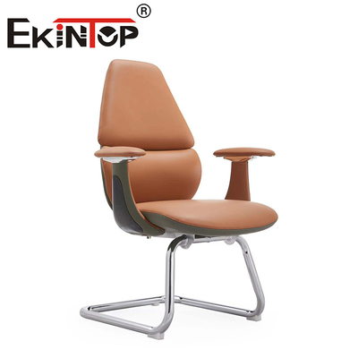 Modern Executive Leather Arm Ergonomic Brown PU Leather Office Chair Leather Club Chairs