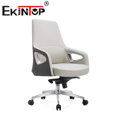 Mid Back Swivel Executive Office Leather Chair For Office Furniture Leather Club Chairs
