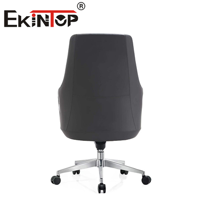 Mid Back Swivel Executive Office Leather Chair For Office Furniture Leather Club Chairs