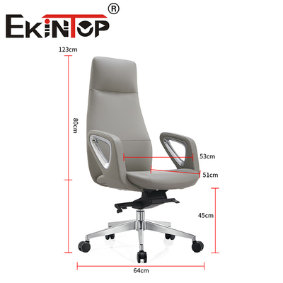 Furniture Ergonomic Style Genuine Office Chair Leather Club Chairs