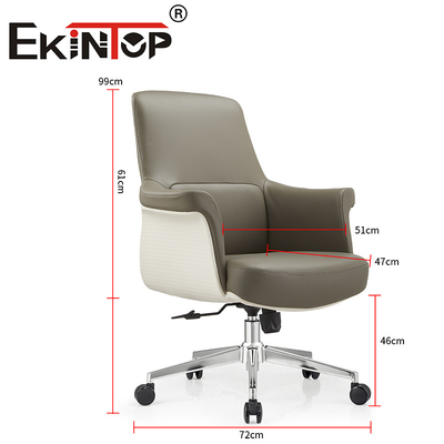 Leather Chair Adjustable Office Furniture Swivel Ergonomic Design Vegan Leather Chair