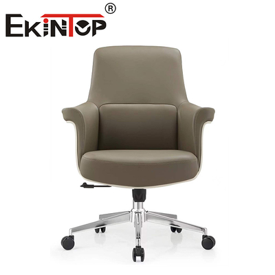 Ergonomic Mid Back Computer PU Leather Executive Chair Vegan Leather Chair