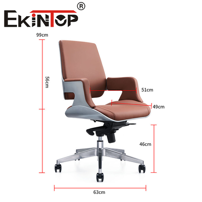 Modern Commercial Furniture Mid Back Leather Office Chair Vegan Leather Chair