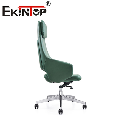 Adjustable Manager Luxury Office Chair Swivel Boss Ergonomic Vegan Leather Chair