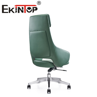 Adjustable Manager Luxury Office Chair Swivel Boss Ergonomic Vegan Leather Chair