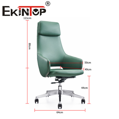 Adjustable Manager Luxury Office Chair Swivel Boss Ergonomic Vegan Leather Chair