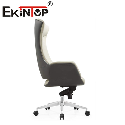 Pu Leather Luxury White Computer Furniture Cowhide Office Chair