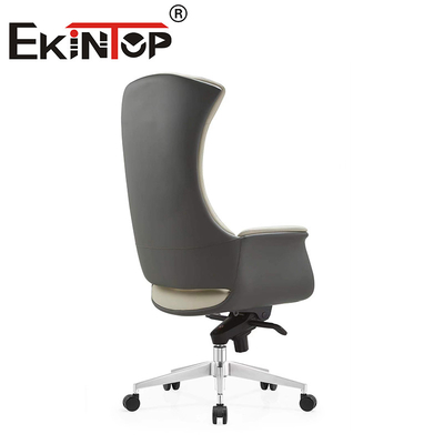 Pu Leather Luxury White Computer Furniture Cowhide Office Chair