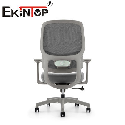 Modern Mid-Back Office Chair Grey Mesh Chair Minimalist Computer Room Mesh Task Chair