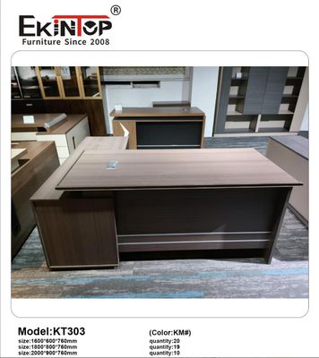 Ekintop Computer Office Table Modern Executive Wooden Office Table Desk with Drawers