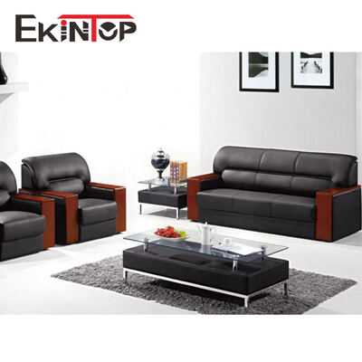 Ekintop Luxury Executive Genuine Leather Low Price Living Room Furniture Designs Sofa Set