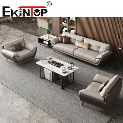 Ekintop Wooden Modern Executive Designs Italian Style Office Furniture Leather Sofa Set