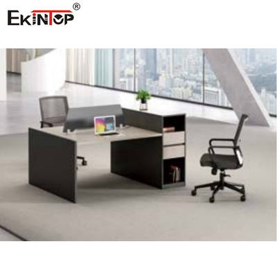 Wooden Cubicles And Workstations , Modern Computer Table For 2 Persons