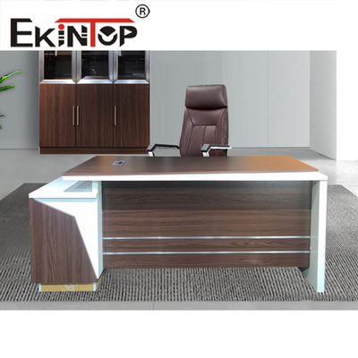 OEM ODM L Shape Office Desk Oak Wood Executive Office Table