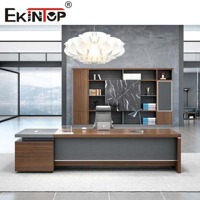 Gray Color Morden Office Furniture Computer Desk For Commercial