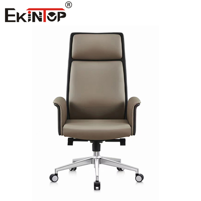 Contemporary Durability Sturdy Leather Office Chair 350mm Aluminium Base