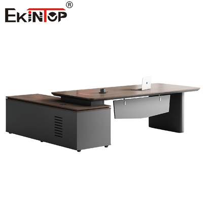 High-Quality Executive Office Desk in Business Style with Side Cabinet