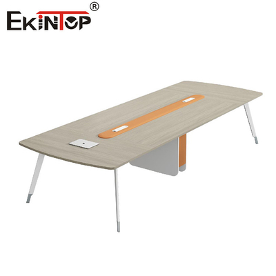Discounted Modern Style Walnut Conference Table With Metal Legs