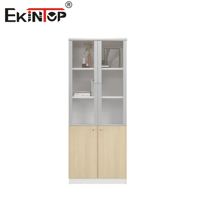 Wooden Storage Cabinet With Glass Doors Filing Cabinet Commercial Style