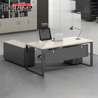 Walnut Industrial Style Manager Office Desk General Commercial Furniture
