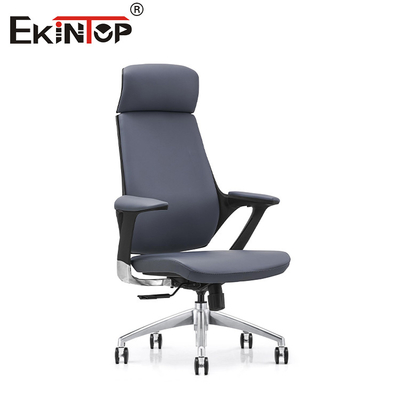 Modern Style Leather Chair with Headrest High Adjustable BreakRoom Chairs