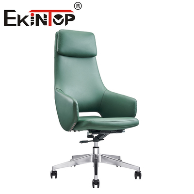 Adjustable Manager Luxury Office Chair Swivel Boss Ergonomic Vegan Leather Chair