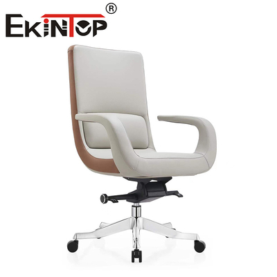 Comfortable Back Support Computer Leather Swivel Cowhide Office Chair